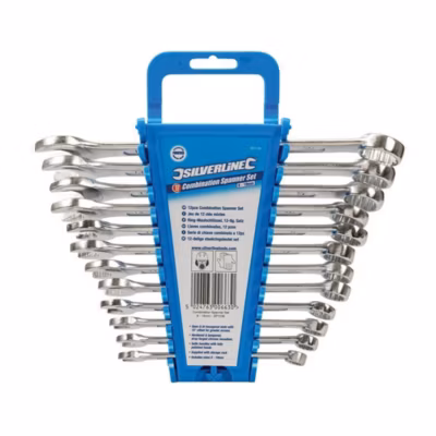 Clés Mixtes 12 pcs 8 – 19 mm – Ensemble Complet pour Tous Vos Besoins de Serrage – Silverline