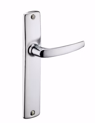 Ensemble de poignées pour porte intérieure Abbeville sans trou, carré 7mm, entr&rsquo;axes 165mm, chromé – THIRARD