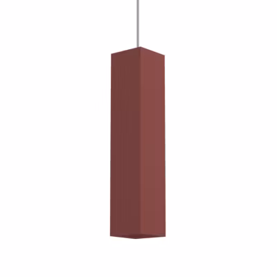 LUMICOM – CUBE Suspension, 1X GU10, max 33W, métal, rouge cowhide, H30cm