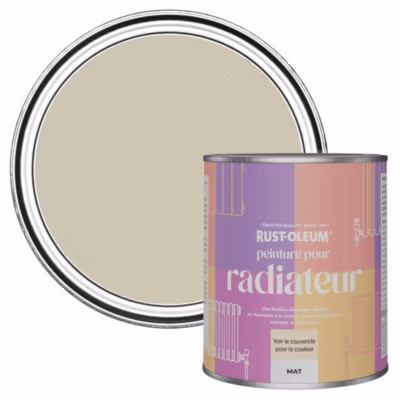 Peinture Beige pour Radiateur, Finition Mate – RUST-OLEUM – Pénombre 750ml