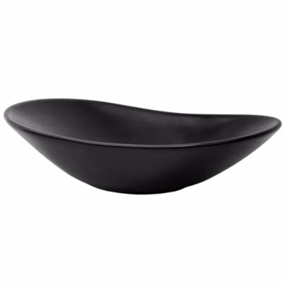 Lavabo en céramique noir mat vasque à poser pour salle de bain 630x360x155 mm