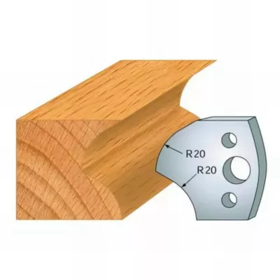 Jeu de 2 Fers Profilés Acier HT 40 x 4 mm – N 120 Rayon de 20 mm – Outil de menuiserie – Diamwood
