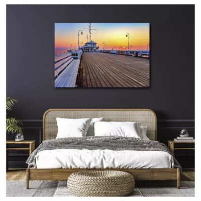 Tableau toile en kit SOPOT POLAND 140 x 95 cm – Toile textile sans PVC, Made in France par Scenolia