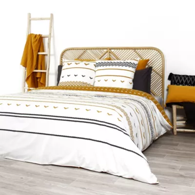 Parure de lit 260×240 cm coton biologique TAPIS Blanc