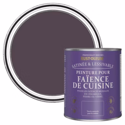 Peinture Violette pour Faïence de Cuisine, Satin – RUST-OLEUM – Jus de Raisin 750ml