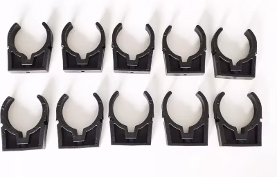 Colliers PVC de fixation à clip pince ouverte PVC 50mm (Lot de 10)