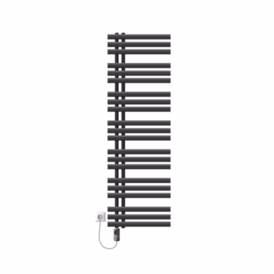 Radiateur de salle de bain acier anthracite 50x160cm avec élément chauffant 900W