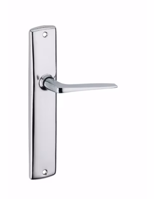 Ensemble de poignées pour porte intérieure Demeter sans trou, entr&rsquo;axes 195mm, chromé – THIRARD