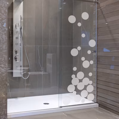 Sticker porte de douche Petites bulles de savon 150 X 55 cm