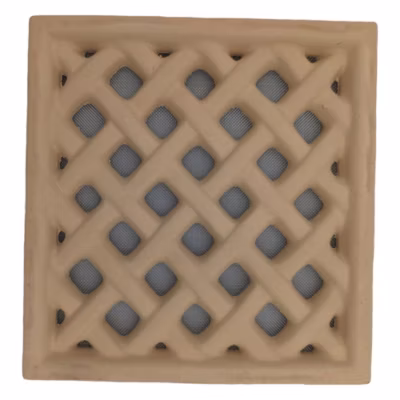 Grille d aération rectangulaire terre cuite – 24×25 cm (Rose Clair)