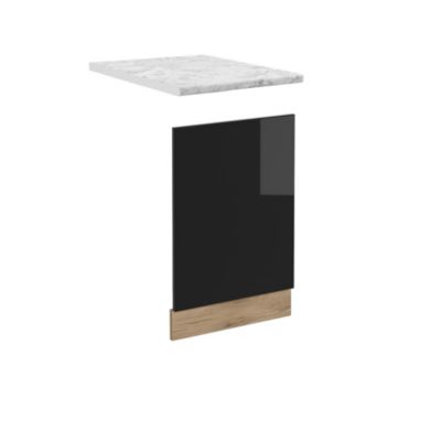 Vicco Façade Noir Haute brillance 45cm , PT Marbre