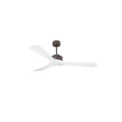 Modulo de KlassFan – Super destratificateur et ventilateur DC 132 cm Chocolat pales bois blanc sans Lumière  25 à 40 m²