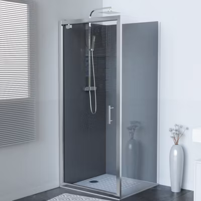 Porte de douche d&rsquo;angle avec porte pivotante NERINA – 80×90 cm