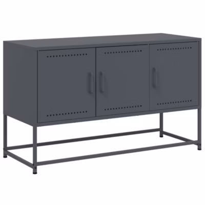 Prolenta Premium –  Meuble TV anthracite 100,5x39x60,5 cm acier