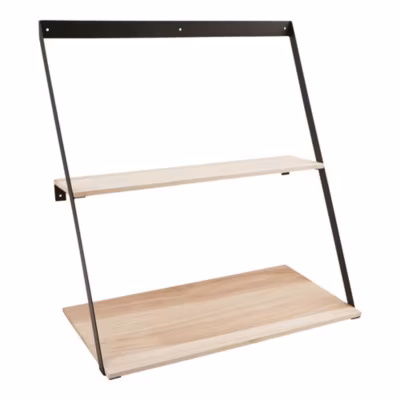 Étagère murale Bern en acier et pin – Dimensions 50x21x52 cm pour un rangement élégant