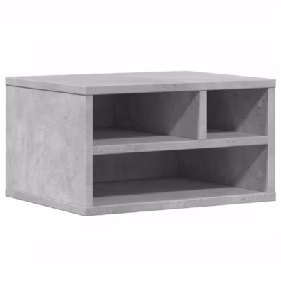 Support d&rsquo;imprimante gris béton 40x32x22,5 cm bois d&rsquo;ingénierie vidaXL