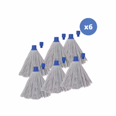 Lot de 6 franges en coton blanc 250g