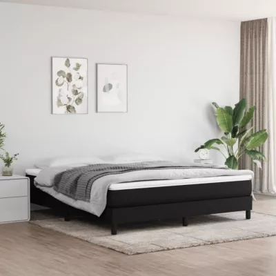 347836 vidaXL Matelas de lit à ressorts ensachés Noir 180x200x20 cm Tissu