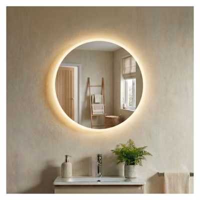 Miroir LED rond avec rétroéclairage CANDRA