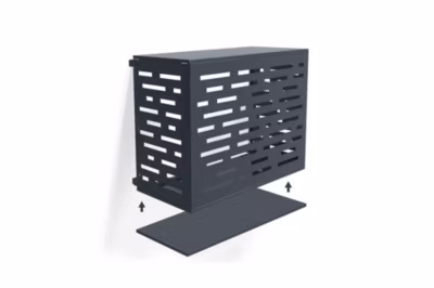 Cache clim Amaro Arlberg avec face inférieure – Acier Gris anthracite – 90x68x60 cm (Taille S)