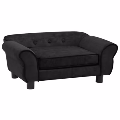 Canapé pour chien style chic (70×45 cm – Noir)
