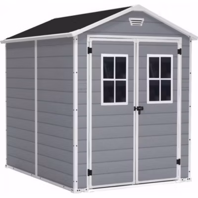 Abri de jardin 4,4 m² avec plancher KETER en résine Premium 86 Gris