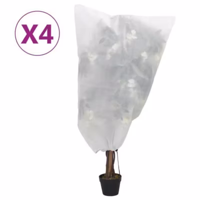 vidaXL Housses de protection pour plantes avec cordon de serrage 4 pcs 364865