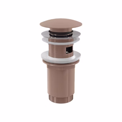 Alca Bonde pour lavabo clic-clac 5/4  » Avec trop-plein, Rose Gold brossé (A392-RG-B)