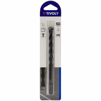 Foret carrelages -Plaquette carbure affutée -Queue cylindriqueD: 12 / L: 120 / TIVOLY