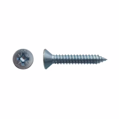 500 Vis à Tôle Tête Fraisée Pozidriv 4.2 x 31.7 mm – DIN 7982 – Zingué blanc – D-Work