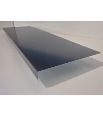 Bande de rive Gris Anthracite, RAL 7016 Sat, épaisseur 1 mm, 1 pli retour 2,5 cm , Largeur  22 cm , Longueur 140 cm