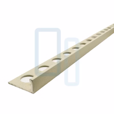 Profilé MAT BEIGE CLAIR INT/EXT décoratif pour Carrelage Mural. Aluminium Laqué L.2,60m x 9,5mm. Luxury Beige