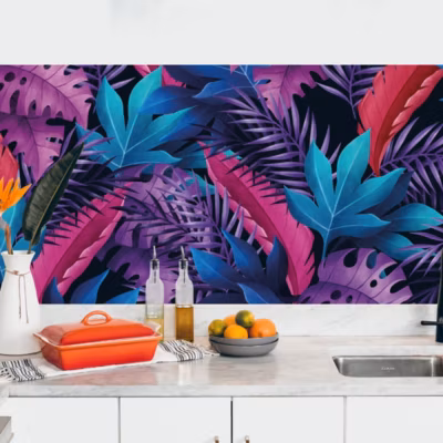 Crédence adhésive décoration jungle 60×200 cm