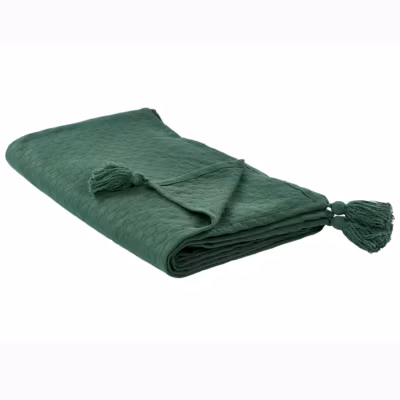 Couvre-lits LINDULA Coton 200 x 220 cm Vert