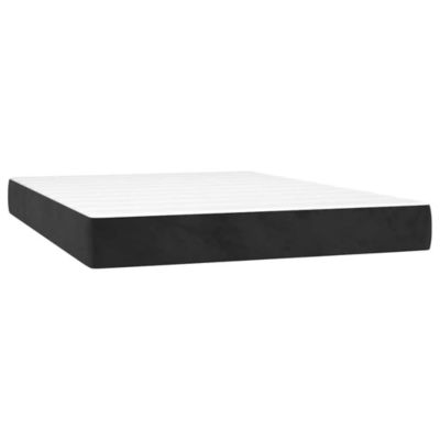 Matelas de lit à ressorts ensachés fermeté moyenne noir 120x210x20 cm velours vidaXL