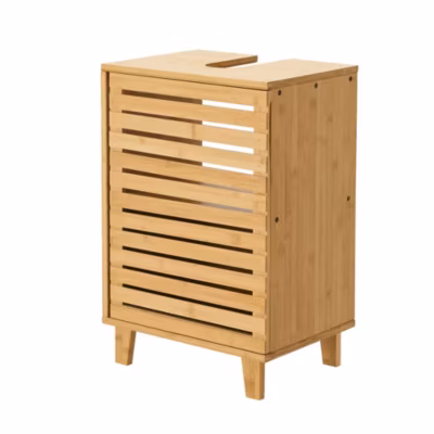 Meuble sous lavabo Iveland bambou 60 x 40 x 30 cm en.casa