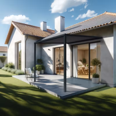 Pergola toile TILA 4,00×4,00m Motorisé à télécommande + manœuvre de secours (Gris Graphite – Gris anthracite)