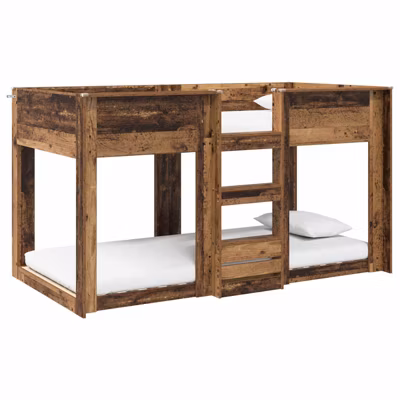 Cadre de lit, Lit superposé pour Enfants Bois ancien 75 x 190 cm
