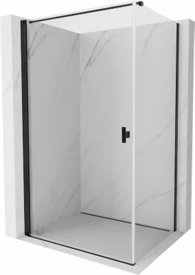 Mexen Mist-B cabine de douche pivotante 100 x 75 cm, transparent, noir – 8A2T-100-075-70-00
