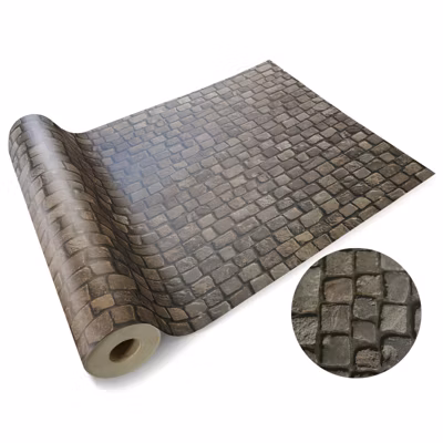 Revêtement de sol PVC 3D Moonlight Vinyle Cobble 100 x 50 cm – Floordirekt