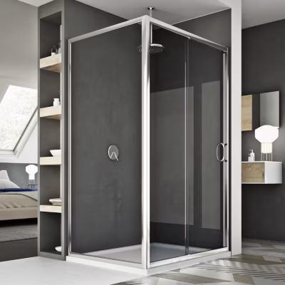Cabine Douche 75×140 CM H185 transparent modèle Replay Duo 1 Portillon