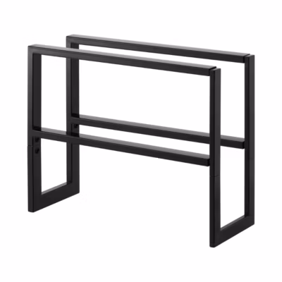 Meuble à chaussures extensible à 2 niveaux en métal noir L38 cm – LINE