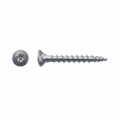 500 Vis Bois TK3 Tête Fraisée Crantée Torx F/Total 4 x 50 mm – Zingué blanc – D-Work