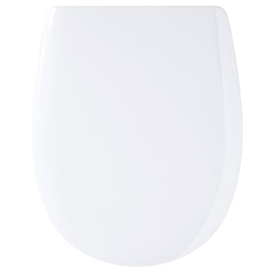 Abattant WC Blanc de forme ovale en bois réticulé déclipsable charnières inox NF – Ariane