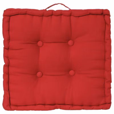Coussin de sol rouge 40×40 cm – Atmosphera