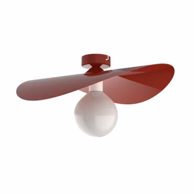 LUMICOM – PIUMA Plafonnier, 1X E27, max 42W, métal, rouge brillant, D.40cm