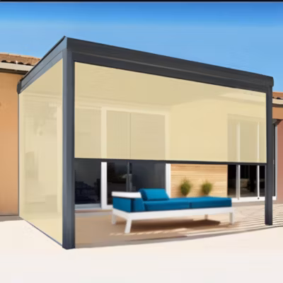 Store Screen NEOIA (Gris Clair micro perforée – Blanc – 4,50 x 2,50m)