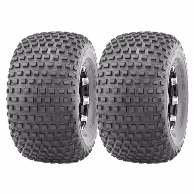 Pneus tout-terrain à crampons 22×11.00-8, jantes en acier, roulements à billes de 25 mm, roues à 4 couches (jeu de 2)