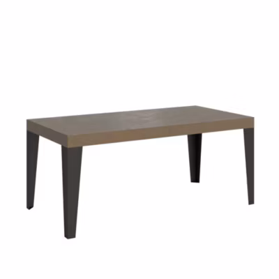 Table extensible 200/460×90 cm Gris tourterelle Flame avec pieds anthracite