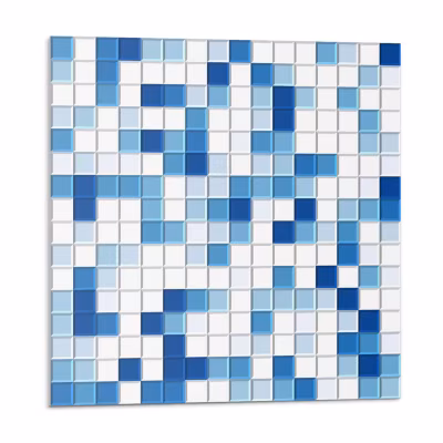 Carreau Vinyl Adhésif Wallfluent 30×30 cm Mosaïque Dans Des Tons De Bleu 9 pièces